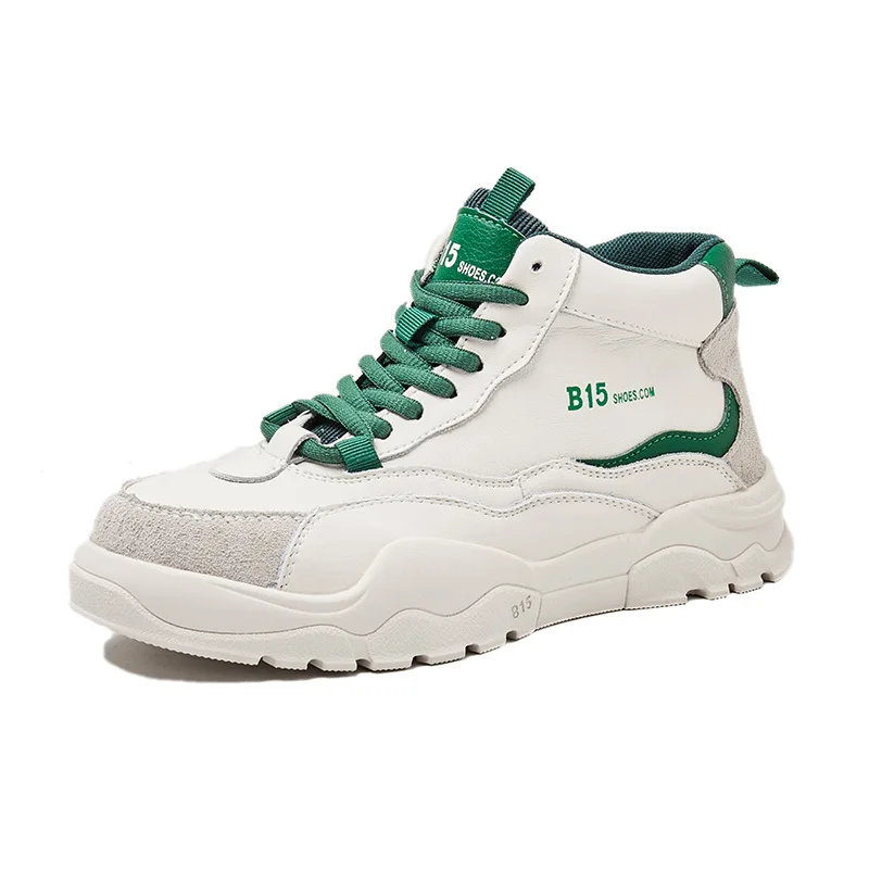 2019 New Style Casual Fashion Sport Height Increasing Women Running Shoes White Anti Skid Genuine Leather Ladies Sneakers