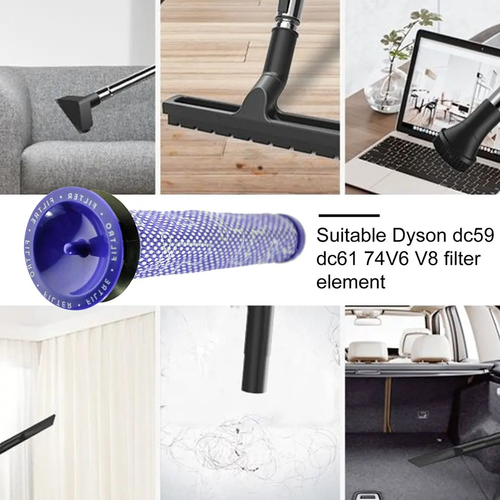 2 шт. предварительные фильтры подходит для Dyson DC58 DC59 DC61 DC62 DC74 V6 V7 V8. Сменные моющиеся наборы для пылесоса