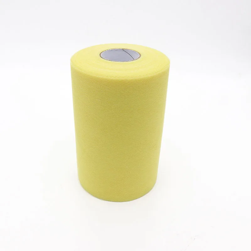 Yellow 54 Цвета, 15 см, 100 ярд, тюль, рулон, катушка, тканевая ткань, сделай сам, для свадебной вечеринки, для детского душа, для дня рождения, детские юбки-пачки, Декор - Цвет: Yellow