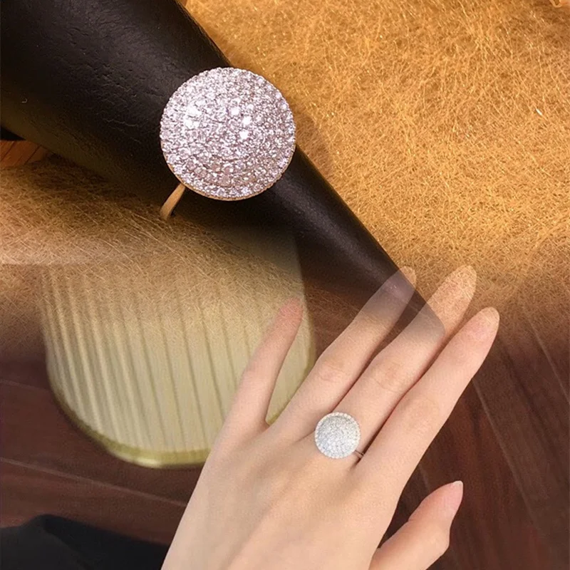 18K White Gold Pigeon Eggs Diamond Rings For Women Solid Yellow Jewelry(AU750)Real Natural Wedding Fine Jewelry | Украшения и
