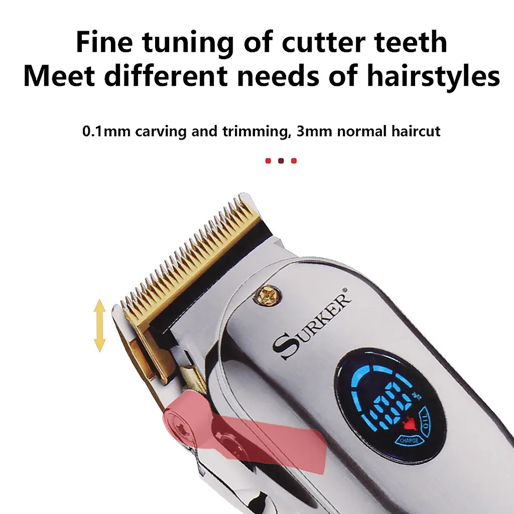 7 шт. электрическая машинка для стрижки волос с литиевым аккумулятором|Сувениры