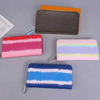 

Luxury Brand Designer Long Purse Wallet for women Louis Brand Escale Canvas card holder Wallets for Men Free Shipping