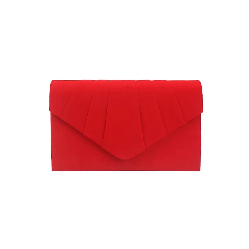 Для женщин конверт вечерний клатч женская Свадебная вечеринка Сумки из натуральной кожи для выпускного вечера, с цепочкой кошелек A69C - Цвет: Красный