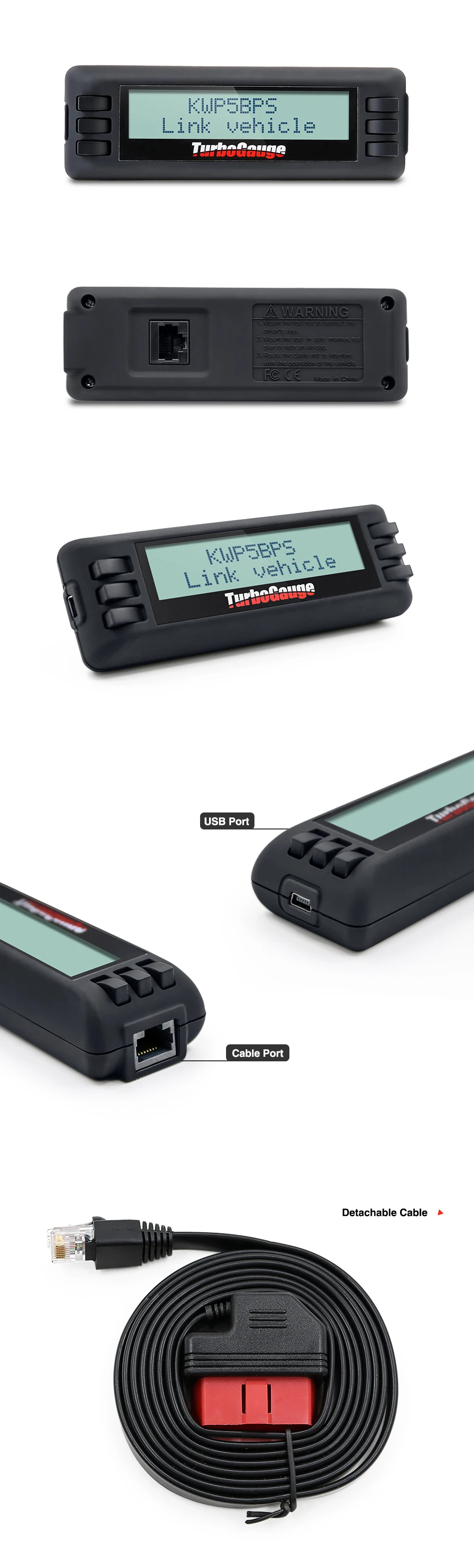 Turbogauge 4-в-1 транспортный компьютер OBDII/Автомобильная Марка EOBD бортовой компьютер цифровые датчики сканирования инструмент для диагностики автомобиля инструмент сканирования