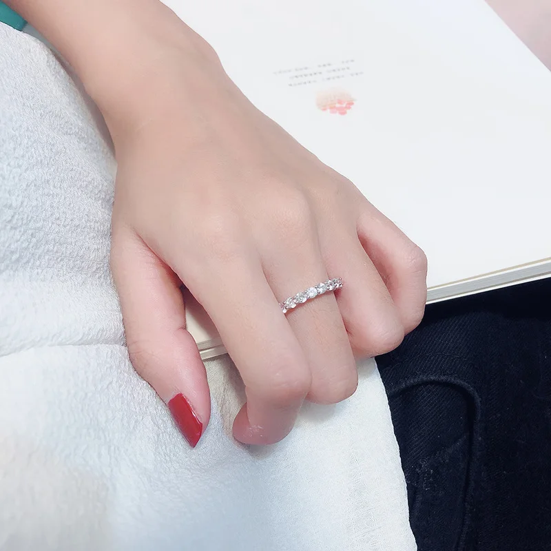 Silver Rings Brand Promise Ring Set 925 Sterling Silver Diamond For Women Engagement Wedding