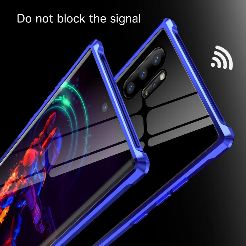 Ультратонкая металлическая рамка Note10plus зеркальная оболочка из закаленного