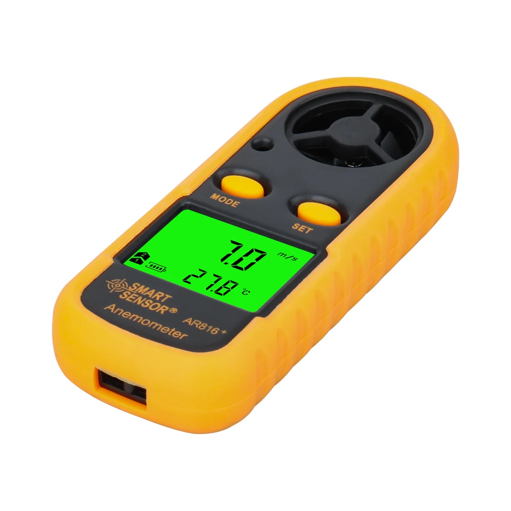 Portable Wind Speed Gauge Anemometer Thermometer Wind Speed Meter Tester Measuring Instruments Detector AR816+