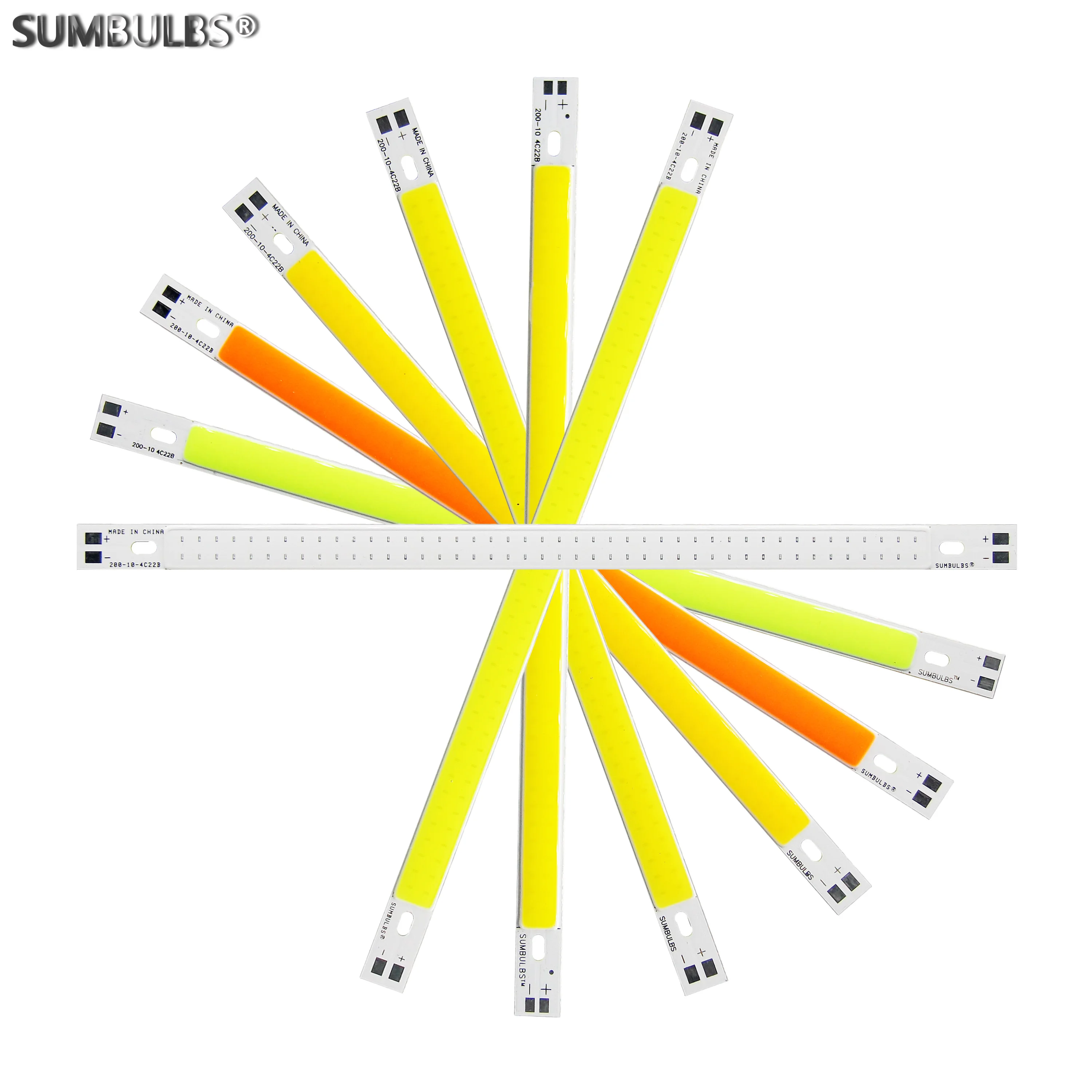 SUMBULBS 200*10 мм DC 12 В светодиодный COB Бар светильник источник полосы 10 см Вт лампа