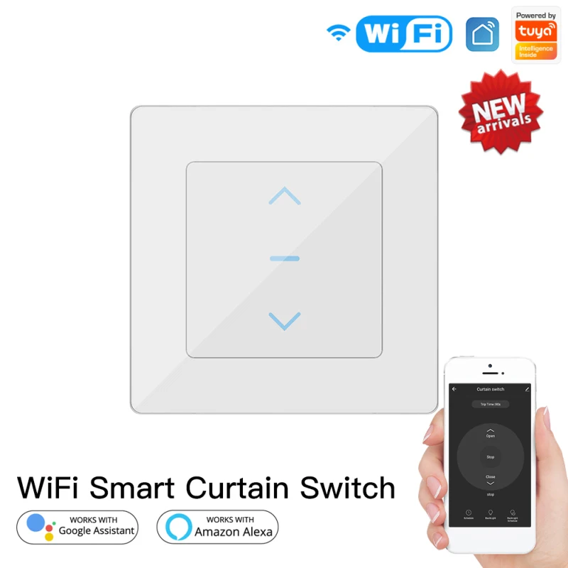 Умный Wi-Fi переключатель для штор Tuya сенсорный выключатель моторизованных и