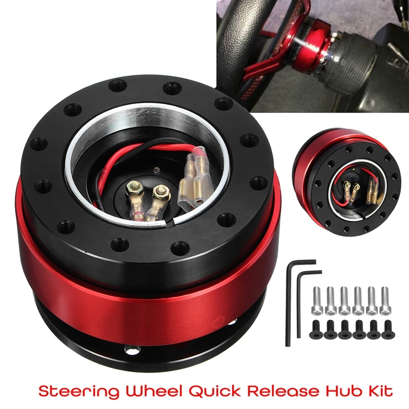 Авто Quick Release Руль выхватить Hub адаптер Босс Комплект Алюминий 6 отверстий быстроразъемного адаптера Универсальный Запчасти