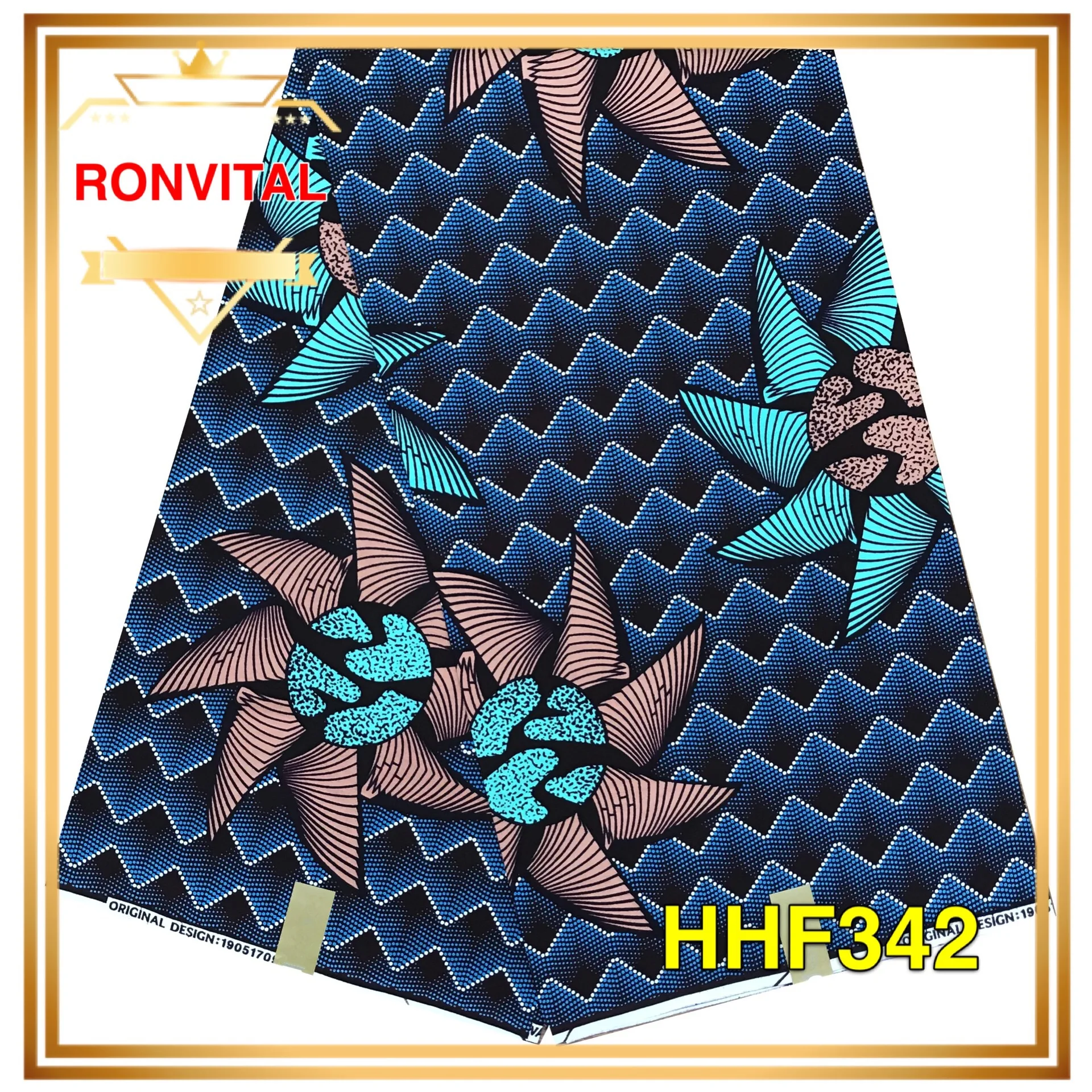 Женское платье, сделай сам, ткань, воск RONVITAL, распродажа, Африканский воск, высокое качество, хлопок, материал с принтом, сделай сам, ткань, 6 ярдов/партия