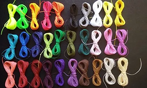 600 Metri Di Filo Cerato Linhasite 1Mm, 30 Colori X20 Metri Per Filo Colorato Per Realizzare Bracciali, Macramè, Filo Da Cucito, Ricamo, Sarta, Filo, 