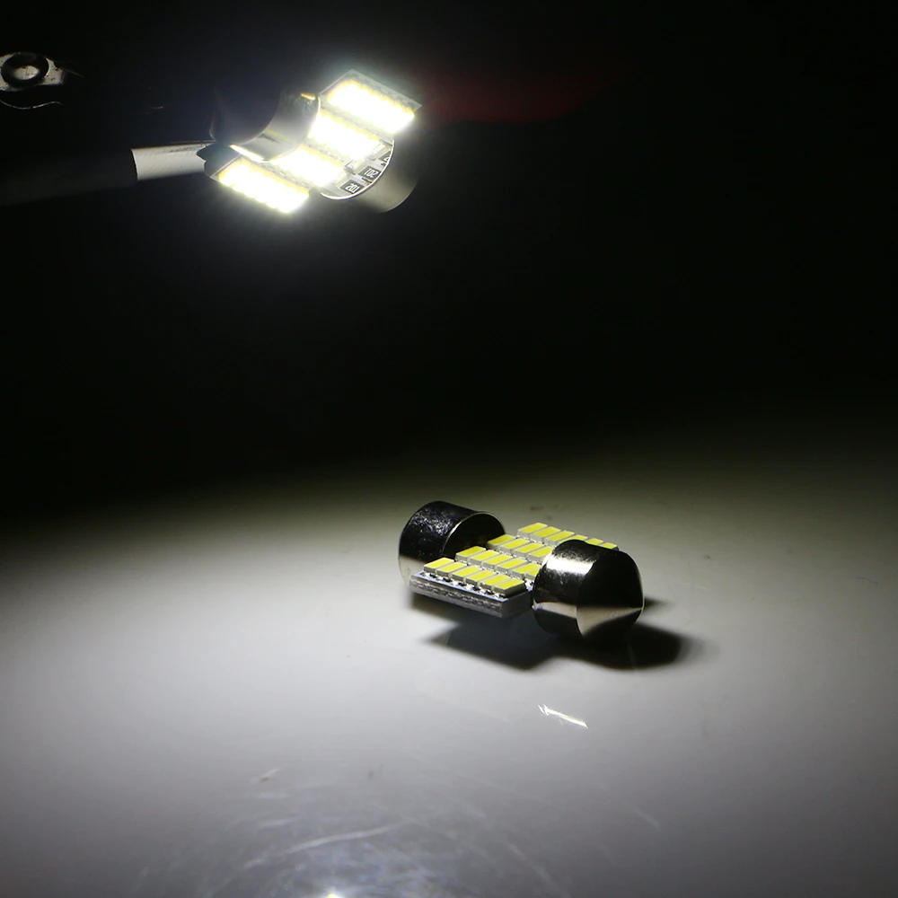 30X Белый 28 мм 31 мм 12 в 3014 24 SMD фестонная лампа Автомобильный светодиодный светильник Авто купольные лампы паштет номер светильник для чтения
