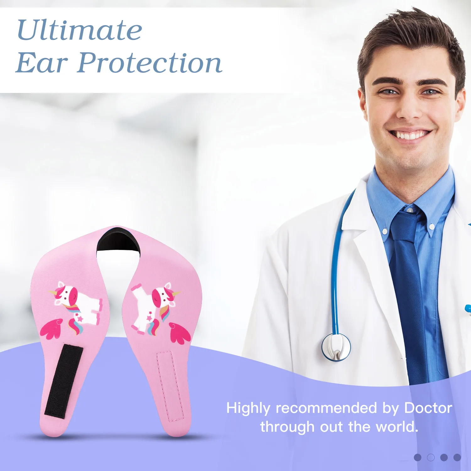 Waterproof Swimming Headband for Kids Adjustable Keep Water Out Ear Protection Band for Bathing Swimming Diving Ear Band 3