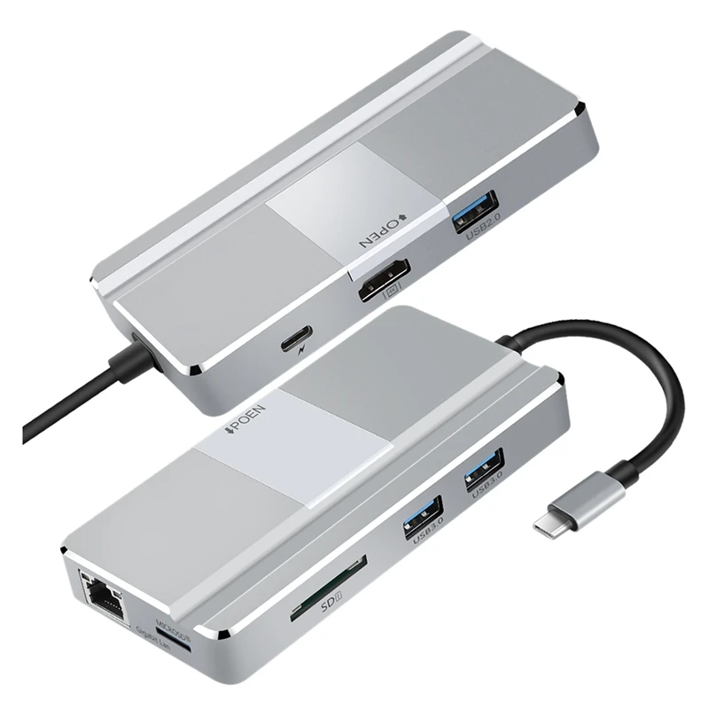 8-в-1 концентратор USB 3 0 HDMI SD TF кардридер адаптер PD зарядный | Компьютеры и офис
