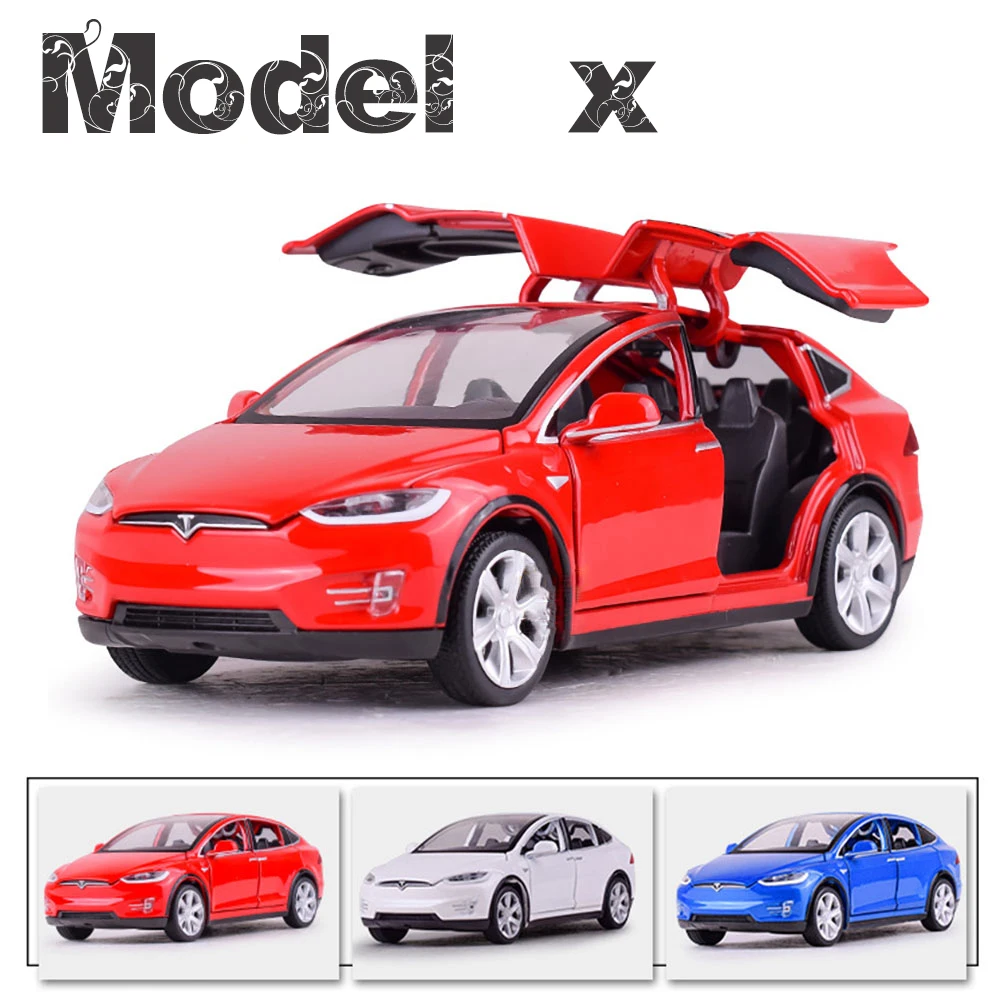 Новинка имитация автомобиля tesla 1:32 из сплава Литые и автомобили игрушки для детей