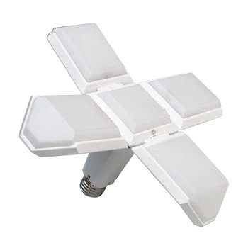 

35W LED E27 Folding Ceiling Lamp Home Workshop Warehouse Four-Blades Light