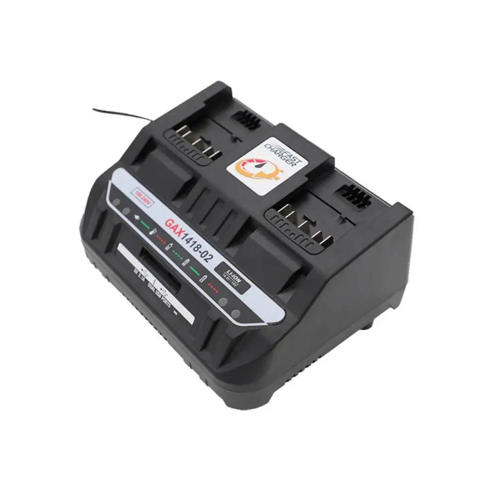 

Li-ion Battery Charger Double Port Charger 4A for Bosch 18V 14.4V Electrical Drill Battery BAT618 BAT614 GAX1418-02