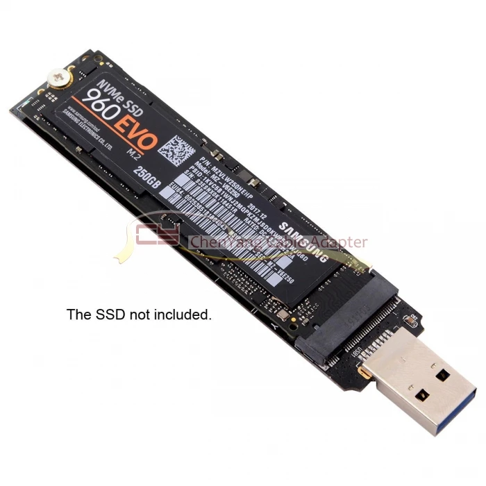 NVME M-key M.2 NGFF SSD Внешний PCBA адаптер конвейера RTL9210 чипсет с чехол для USB 3,0