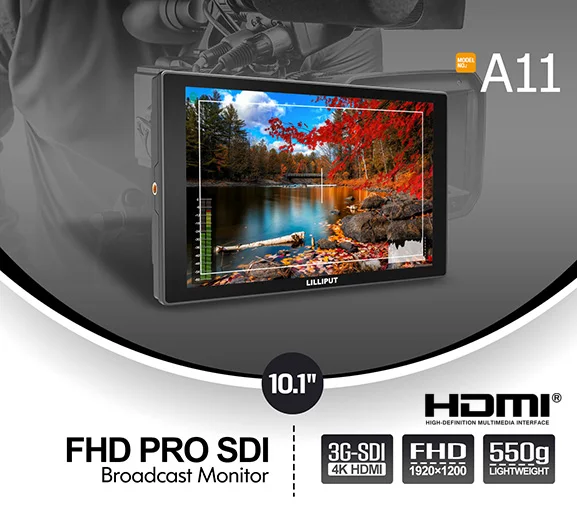 LILLIPUT A11 4K монитор камеры 10," дюймов Full HD 1920x1200p DSLR камера полевой монитор 3G-SDI HDMI ips камера видео Monito