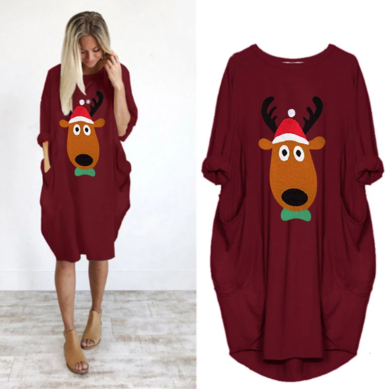 red christmas maternity dress