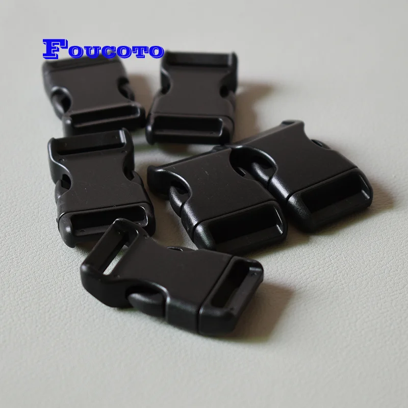 200pcs/lot plastic side release buckles clip clasp 20mm webbing DIY dog collar paracord backpack accessories seat belt buckle