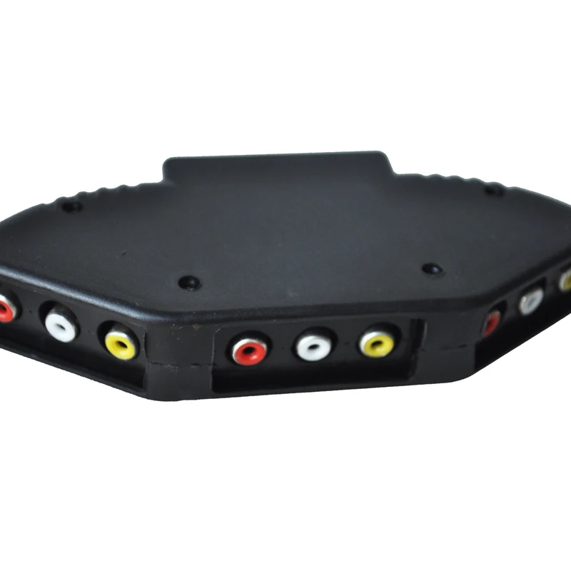 Черный 3 порта AV аудио RCA Phono селектор переключатель