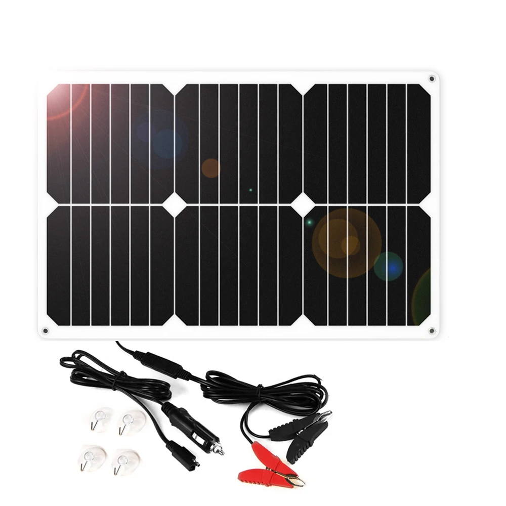 

12 Volts 18 Watts Solar Trickle Charger for 12V Batteries Portable Power Solar Panel Battery Charger Backup for Car Boat Marine