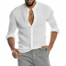 Модные мужские Роскошные повседневные стильные облегающие повседневные рубашки с длинным рукавом