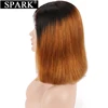 SPARK 4x4 Lace Closure Human Hair Wig Ombre Short Bob Wig Peruvian Straight Wigs Natural 1B/30&27 Remy Hair Wigs For Black Women ► Photo 3/6