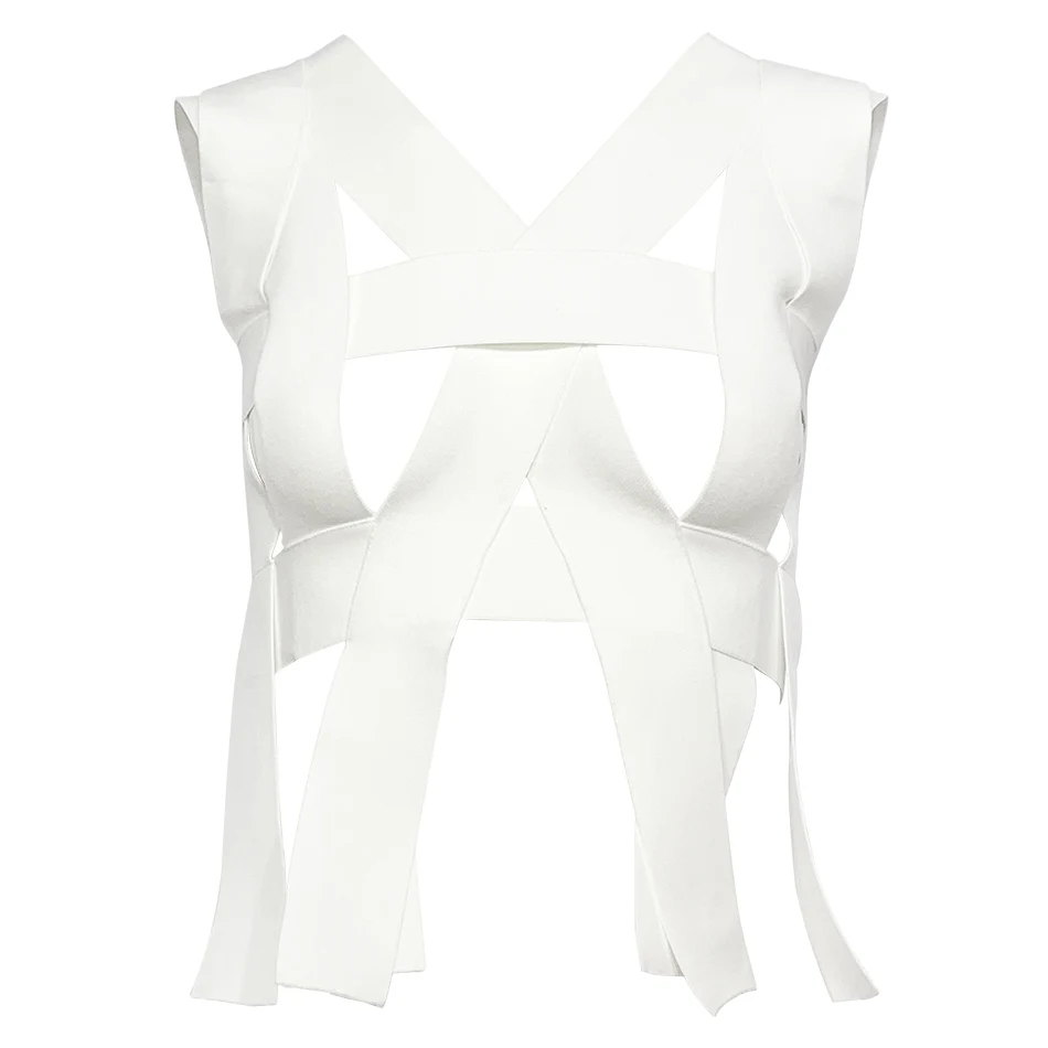 Classy Look Hollow Out Stretchy Crop 