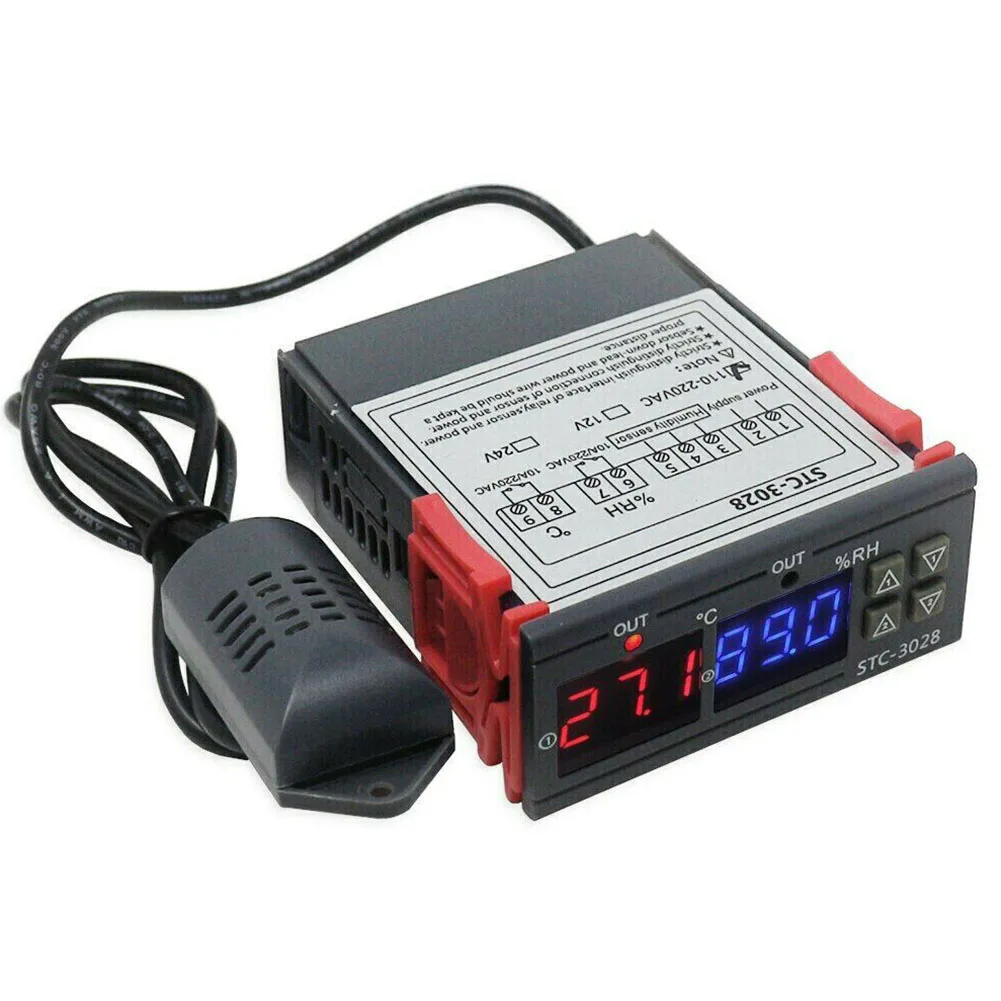 Высокоточный прочный профессиональный контроллер температуры, двойной светодиодный термостат для измерения влажности, аксессуары для дома, инструменты