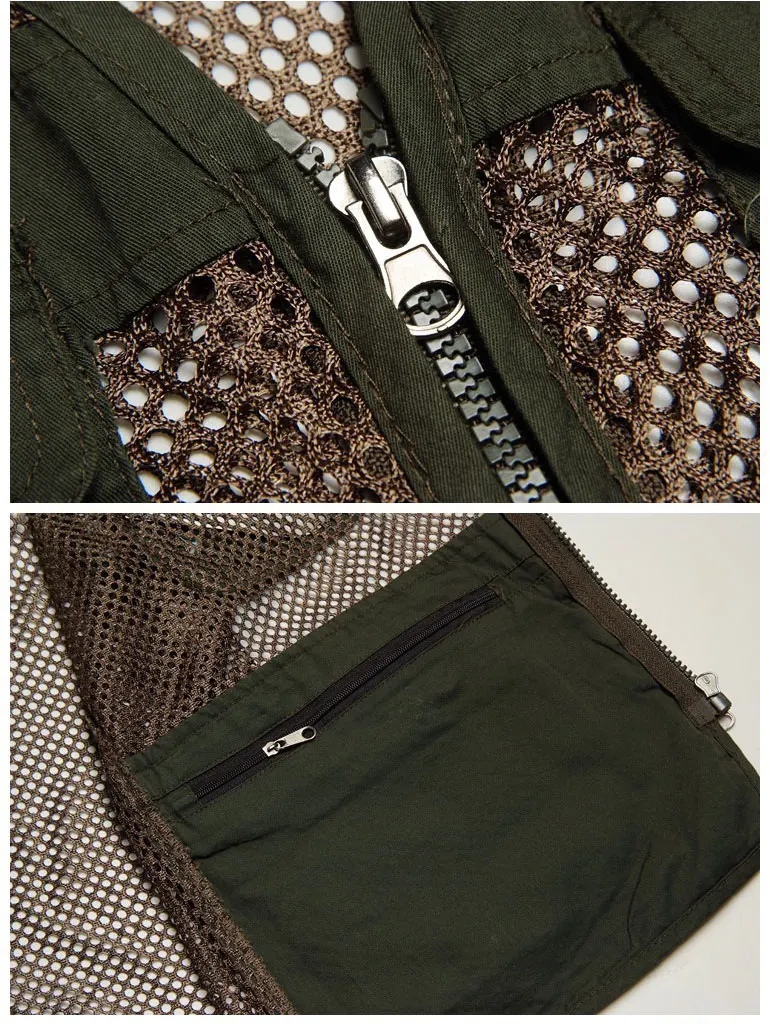 Summer Cotton Military Tactical Mesh Vest Fishing Breathable Pockets Vest Shooting Waistcoat Sleeveless Jacket Army Coat