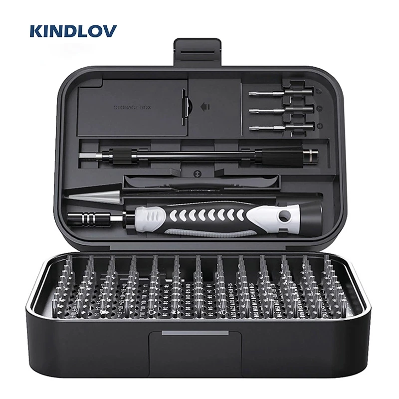 KINDLOV 130 In 1 Screwdriver Set Precision Screwdrivers Kit CR-V Magnetic Torx Bits For Phone Laptop Household Repair Hand Tools |