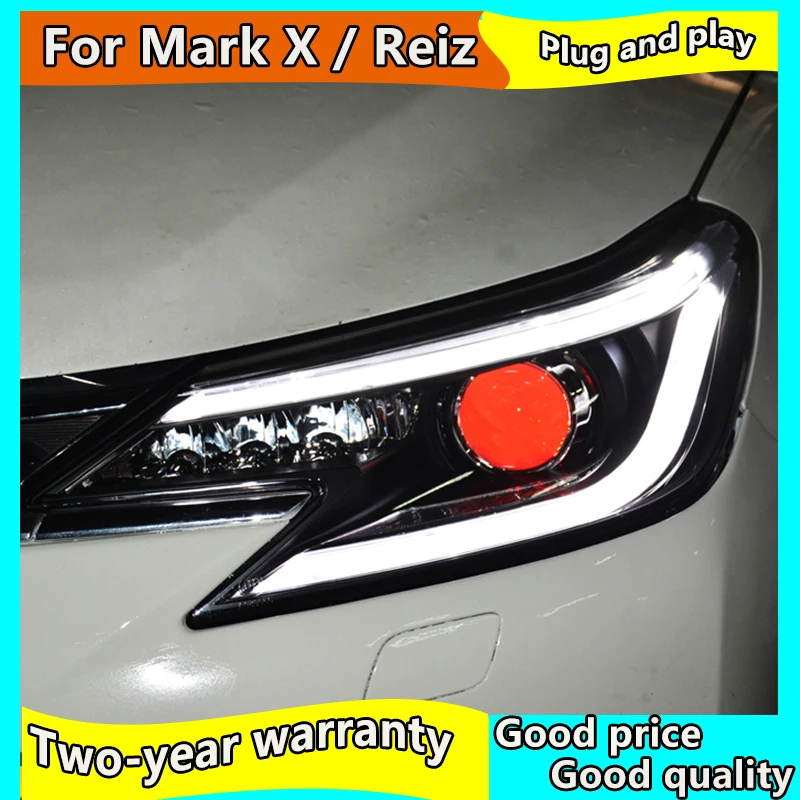 Автостайлинг фары для Toyota Reiz 2013 -2018 Mark X светодиодная фара Биксеноновая DRL в сборе |