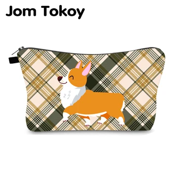 

Waterproof Cosmetic Bag Corgi printing Pouches for Girl gift cute makeup bag