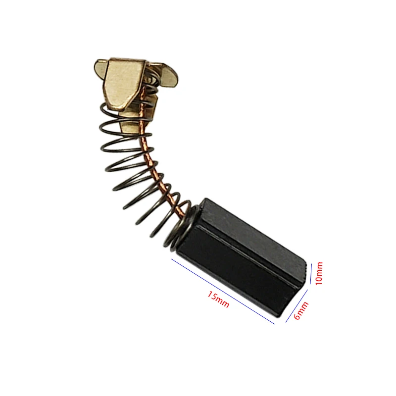 Motor de cobre grafite para martelo elétrico, conjunto de escovas de carbono com 10 peças 6x10x15mm para martelo elétrico/broca traseira