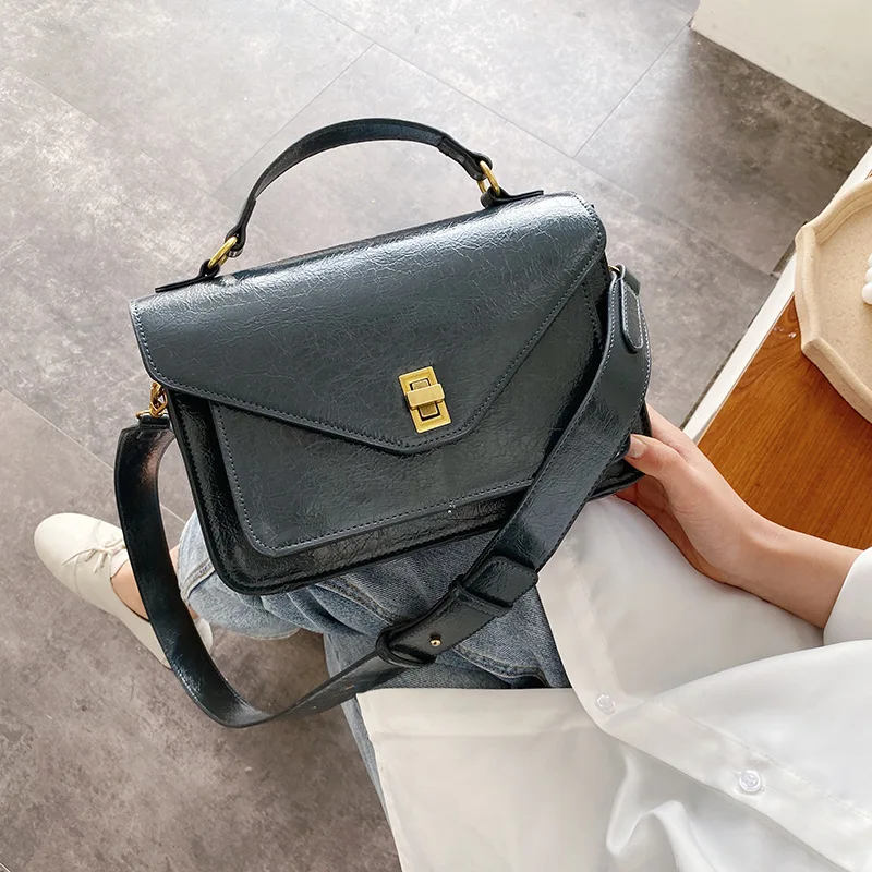

Handbag Bag Women's 2019 Autumn And Winter New Style Retro WOMEN'S Bag Simple Large Capacity Shoulder Poor Bag WOMEN'S Bag