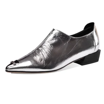 

Casual Women Pumps 2020 New Brand Design Med Heeled High Quality Genuine Leather Women Pumps New Arrival Fashion Shoes Woman 41