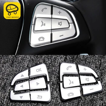 

CarManGo for Mercedes Benz A Class GLA CLA W176 Auto Car Steering Wheel Button Frame Cover Trim Sticker Interior Accessories