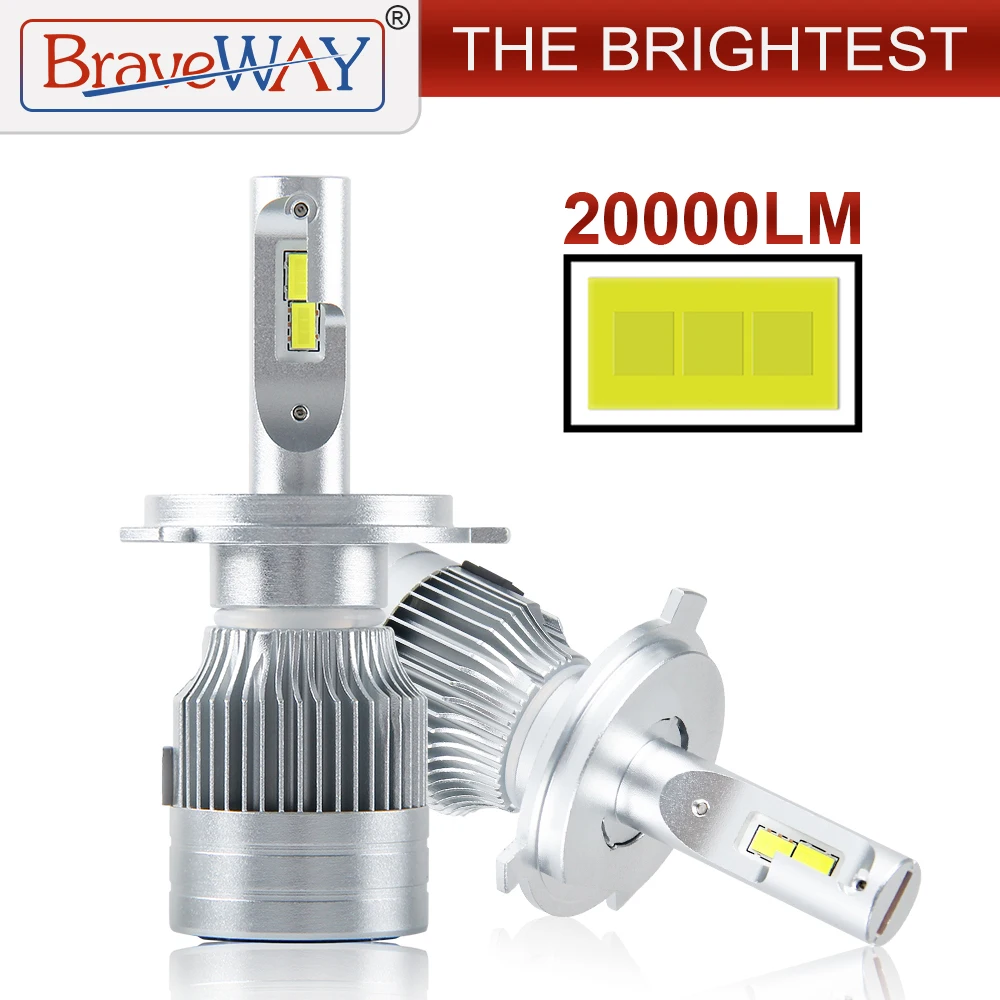 Лампы светодиодные BraveWay для автомобисветильник фар H7 H4 H8 H11 HB3 HB4 9005 9006