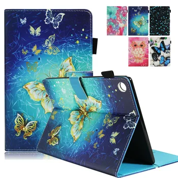 

Case For Samsung Galaxy Tab A 8.0 T385 T380 Owl Butterfly Flower PU Leather Auto Wake/Sleep Stand Cover Shockproof Tablet Cases