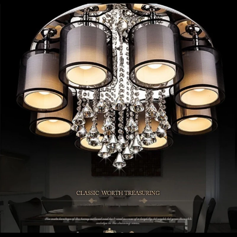 Candelabro LED de cristal de diamante E14 minimalista, moderno