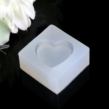 

New Diy Heart Shapes Silicone Storage Box Mold Resin Mould Jewelry Casting Craft Tools