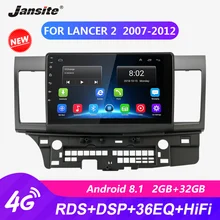Jansite 1" автомобильное радио для Mitsubishi Lancer 2 2007-2012 RDS Android Авторадио 2.5D ips сенсорный экран Bluetooth плееры с рамкой