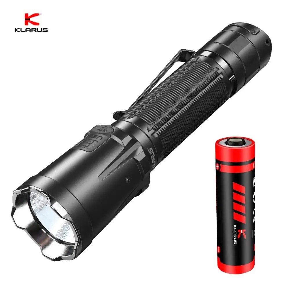 Original Klarus XT21C Powerful LED Flashlight SST70 3200 Lumens Type-C Charging Flashlight with 21700 Battery for Police Search