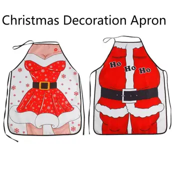 

1pc Cartoon Christmas Apron Adult Santa Claus Decoration Kitchen Apron Cooking Apron Christmas Party Event Kitchen Supplies