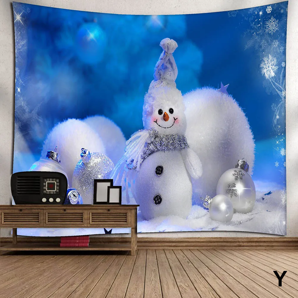 Newly Xmas Pattern Art Home Wall Hanging Tapestry Wall Ornamentation Christmas Walls Decor - Цвет: I