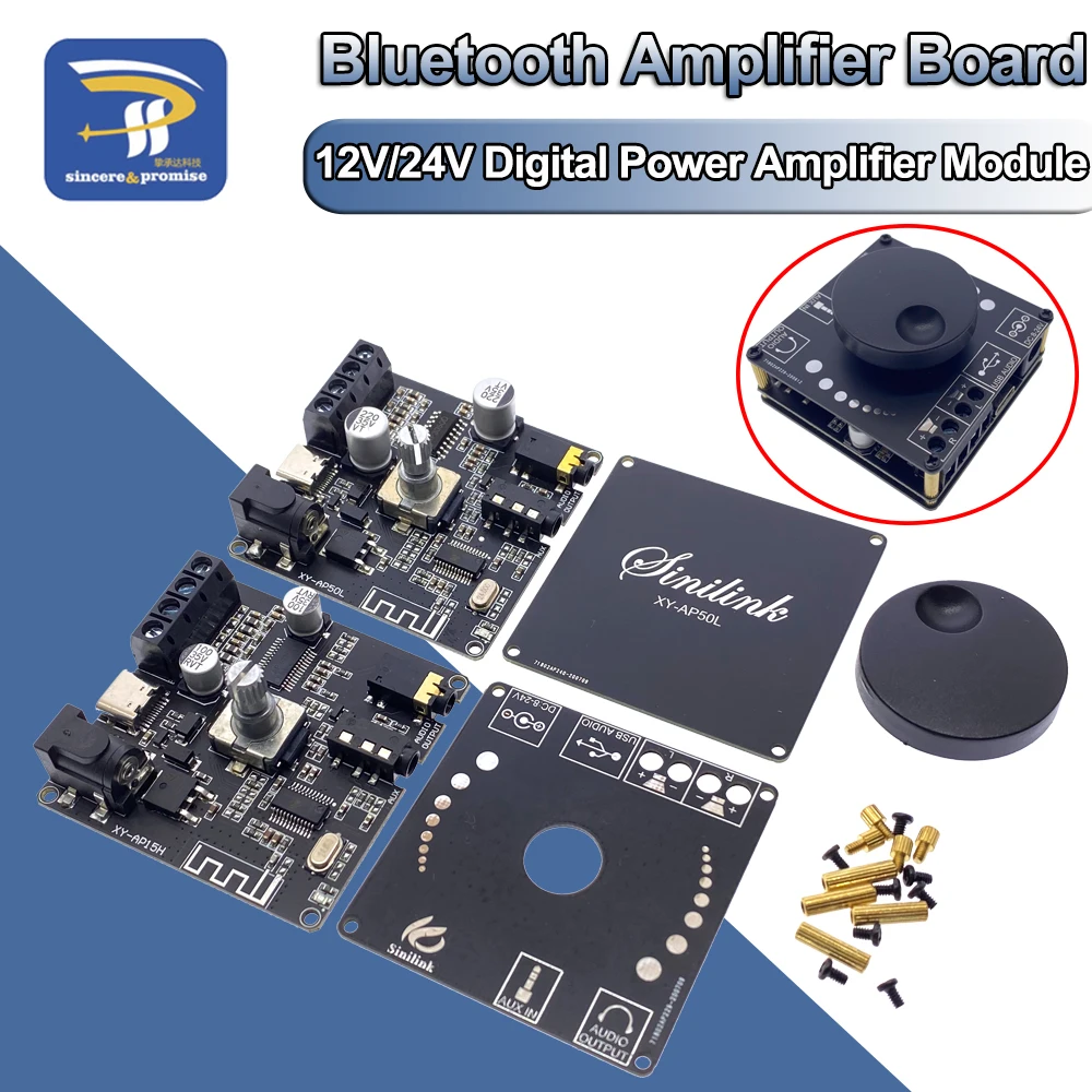 Цифровой усилитель высокой мощности Bluetooth 5 0 10 Вт/15 Вт/20 Вт 50 + 12 В/24 В аудио с