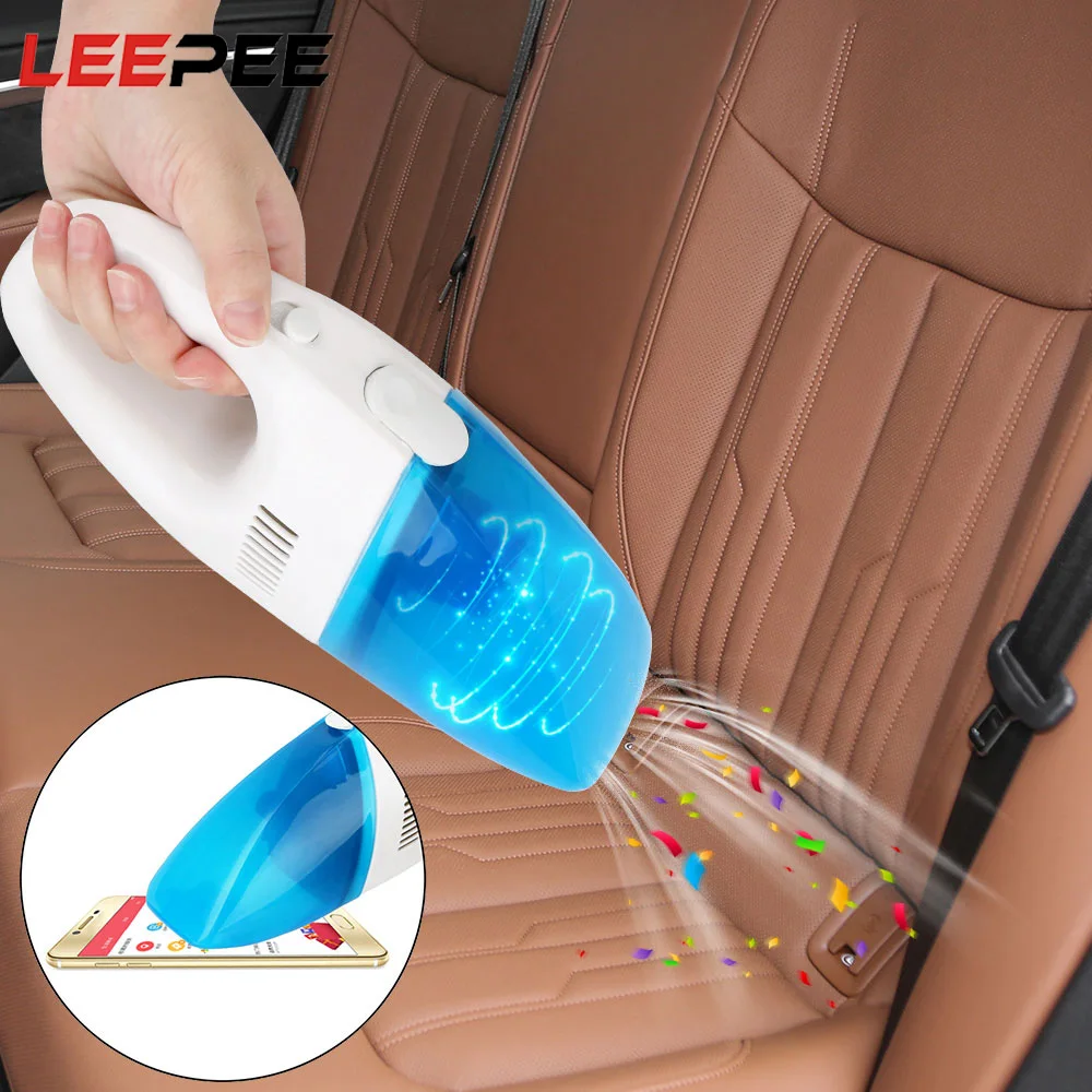 

LEEPEE Portable Car Wet Dry Dual-use Mini Handheld Cleaning Car Vacuum Cleaner Super Suction 12V 60W Car Accessories